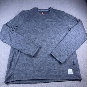 Rugged Elements Mens Durable Utility Long Sleeve Shirt Gray Space Dye Large